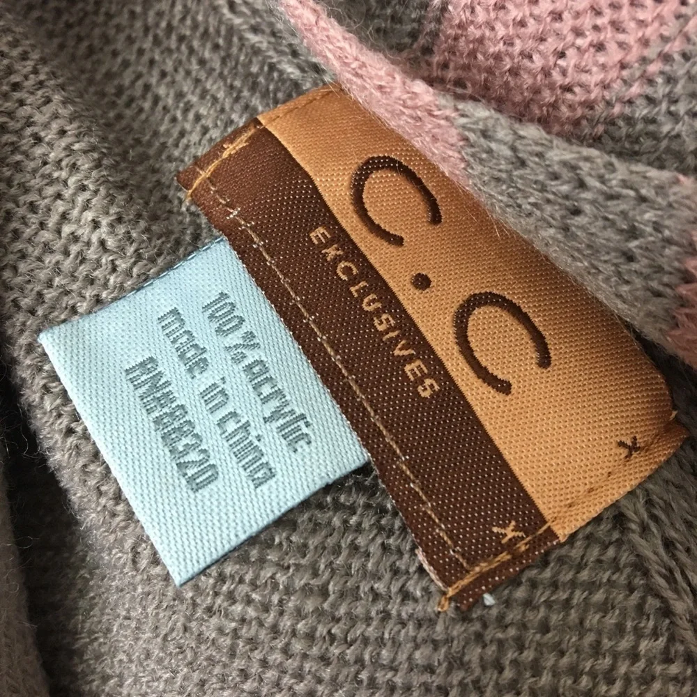 C.C. Exclusives | Striped Ribbed Wrap Scarf‎